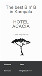 Mobile Screenshot of hotelacaciakampala.com